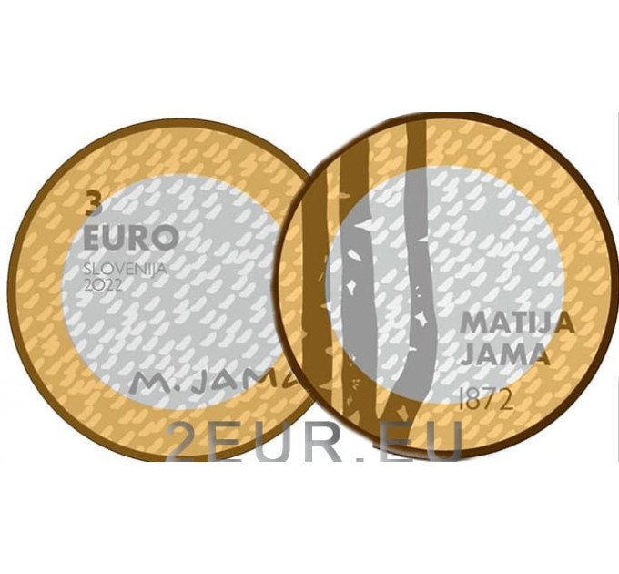 Slovenia 3 euro UNC 2022 - 150th anniversary of the birth of the painter Matija Jama