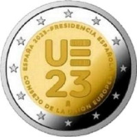 Hispaania 2 eurot UNC 2023 – Presidencia española del Consejo de la UE