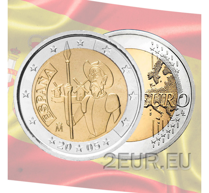 Spain 2 euro UNC 2005 - Don Quixote of La Mancha