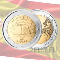 Hispaania 2 eurot UNC 2007 – 50-aastane Rooma leping