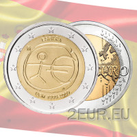 Hispaania 2 eurot UNC 2009 – 10 aastat euro – WWU – UEM