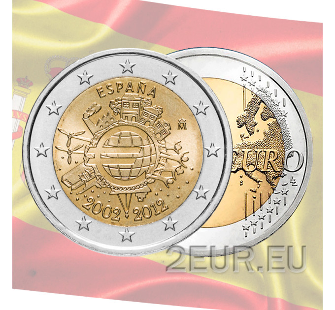 Spain 2 euro roll 2012 - 10 Years of Euro Cash