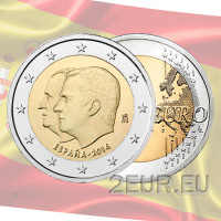 Hispaania 2 eurot UNC 2014 – Kuningas Felipe VI troonipärija