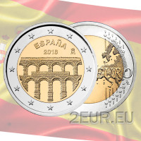 Hispaania 2 eurot UNC 2016 – Segovia vanalinn ja selle akvedukt