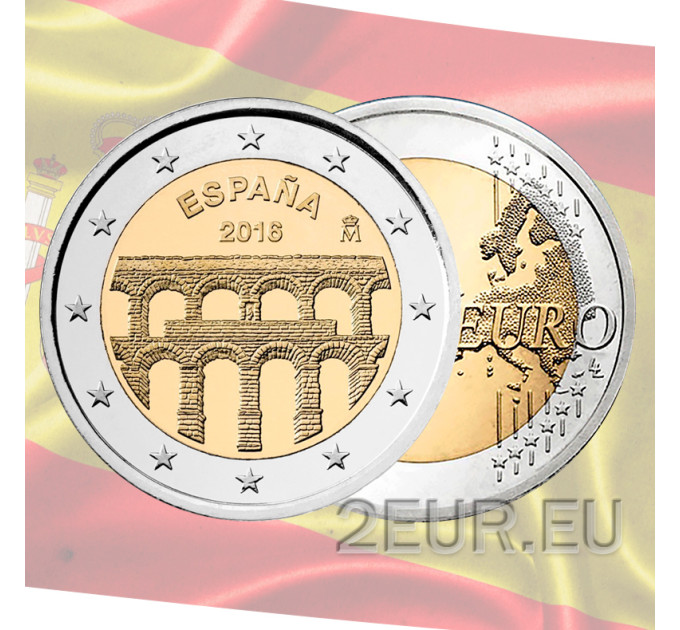 Spain 2 euro UNC 2016 - Old City of Segovia and its Aqueduct