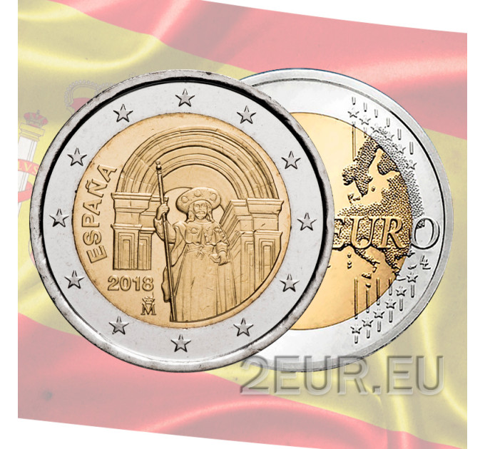 Spain 2 euro UNC 2018 - Old Town of Santiago de Compostela