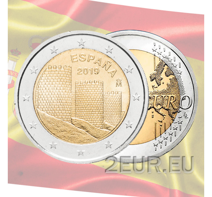 Spain 2 euro UNC 2019 - The Old Town of Avila and Its Churches Outside the Walls