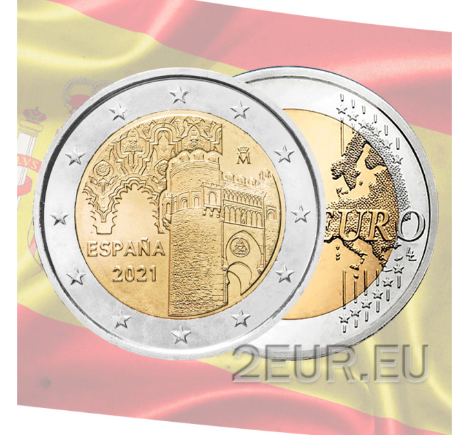 Spain 2 euro UNC 2021 - Historic City of Toledo