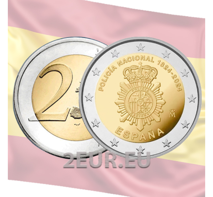 Spain 2 euro UNC 2024 - National Police Corps