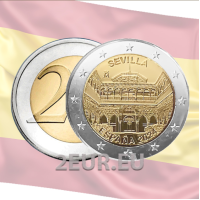 Hispaania 2 eurot UNC 2024 – Sevilla katedraal