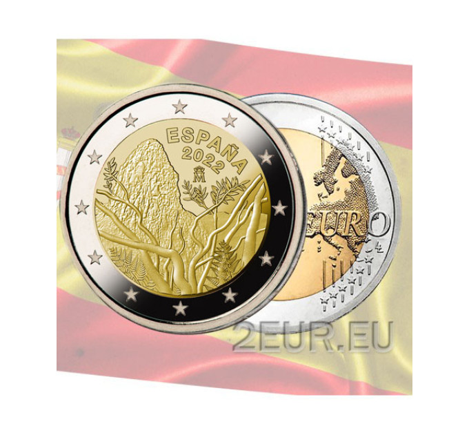 Spain 2 euro UNC 2022 - Garajonay National Park