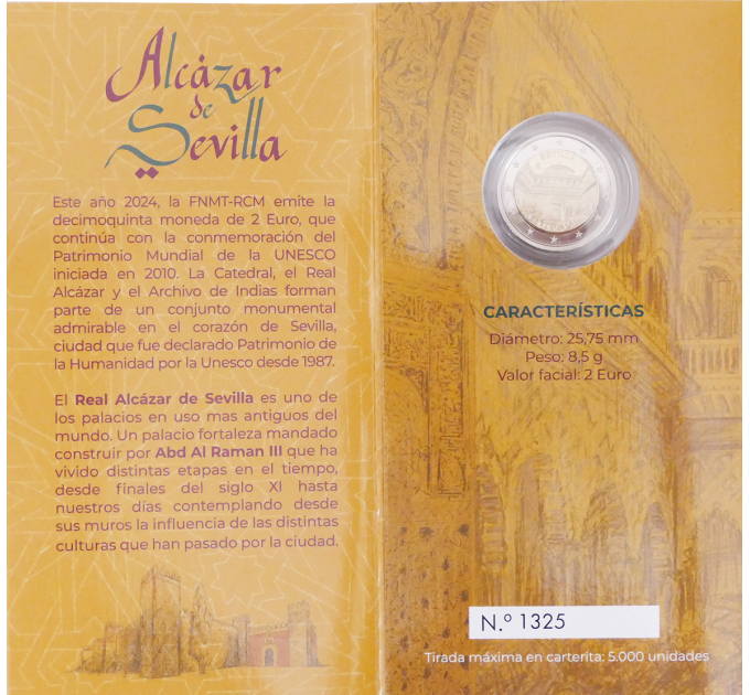 Spain 2 euro proof 2024 - Seville Cathedral