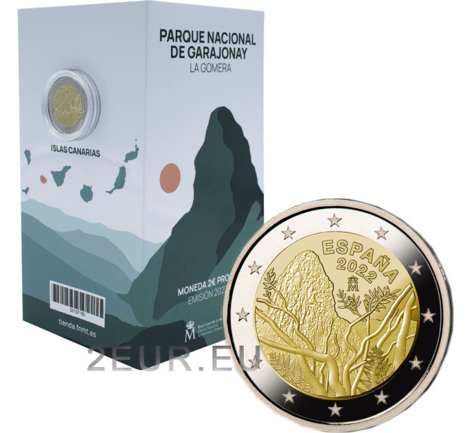 Spain 2 euro proof 2022 - Garajonay National Park