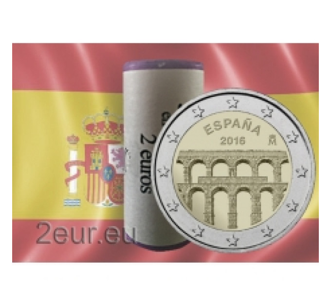 Spain 2 euro roll 2016 - Old City of Segovia and its Aqueduct