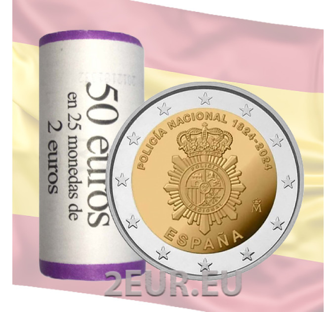 Spain 2 euro roll 2024 - National Police Corps