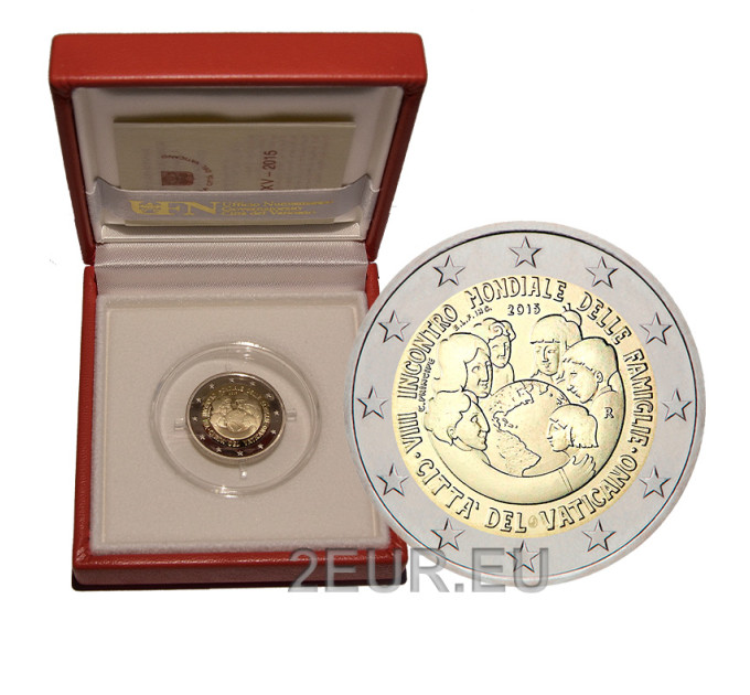 Vatican 2 euro proof 2015 - VIII World Meeting of Families - Philadelphia
