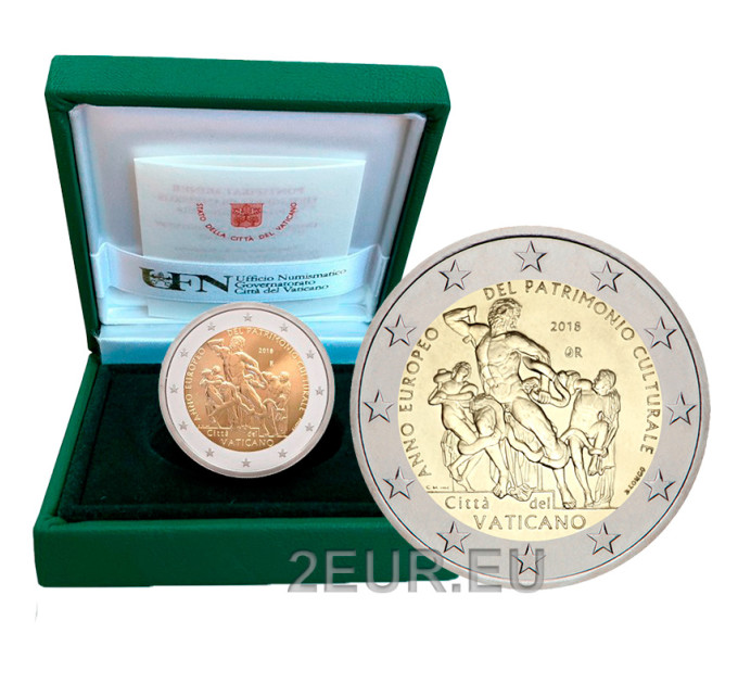 Vatican 2 euro proof 2018 - European Year of Cultural Heritage