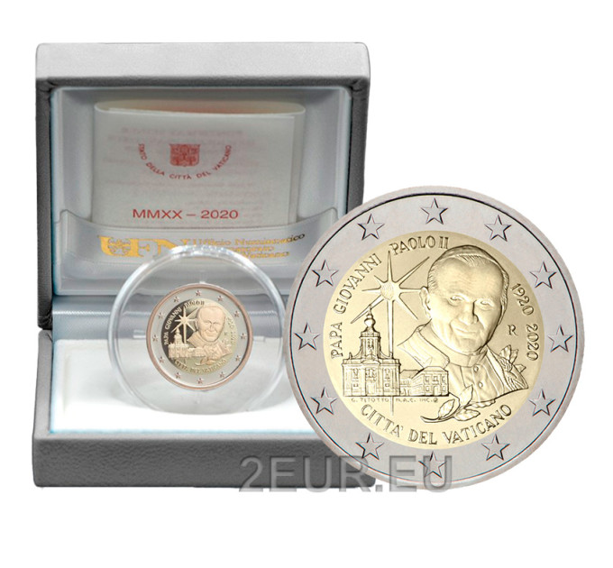 Vatican 2 euro proof 2020 - 100th Anniversary of the Birth of Pope John Paul II