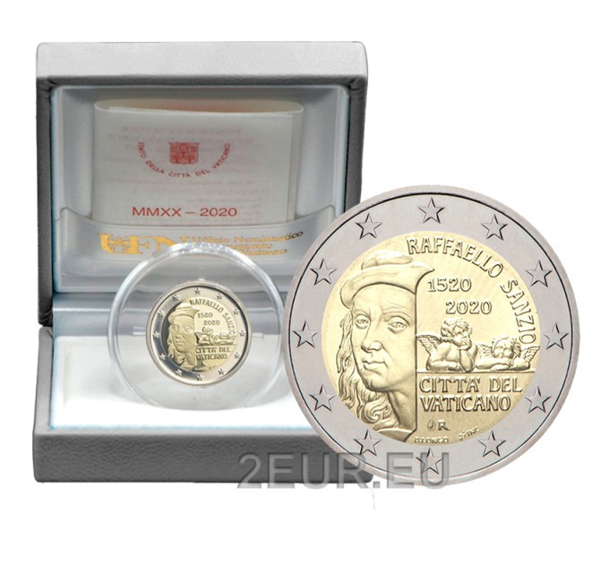 Vatican 2 euro proof 2020 - 500th Anniversary of the Death of Raffael