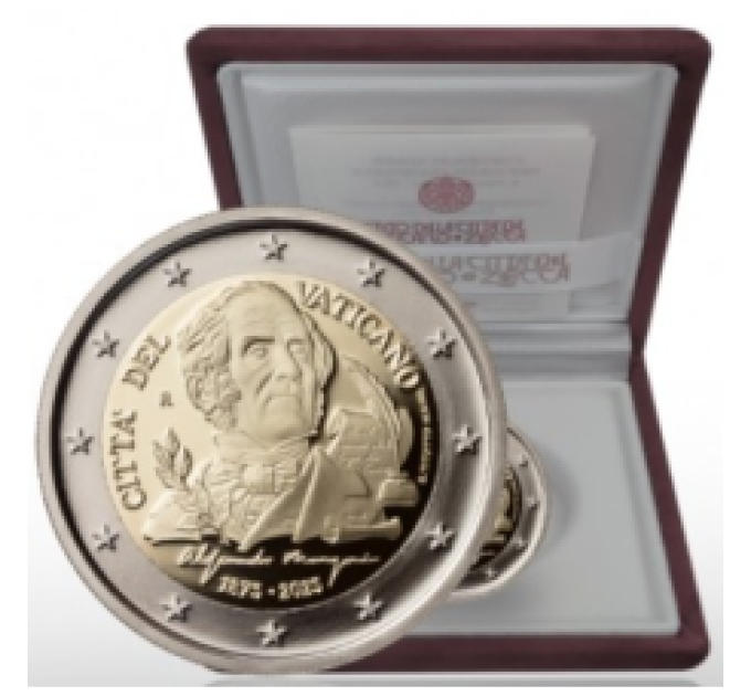 Vatican 2 euro proof 2023 - 150th Anniversary of the Death of Alessandro Manzoni