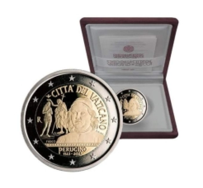 Vatican 2 euro proof 2023 - 500th anniversary of the death of Pietro Perugino