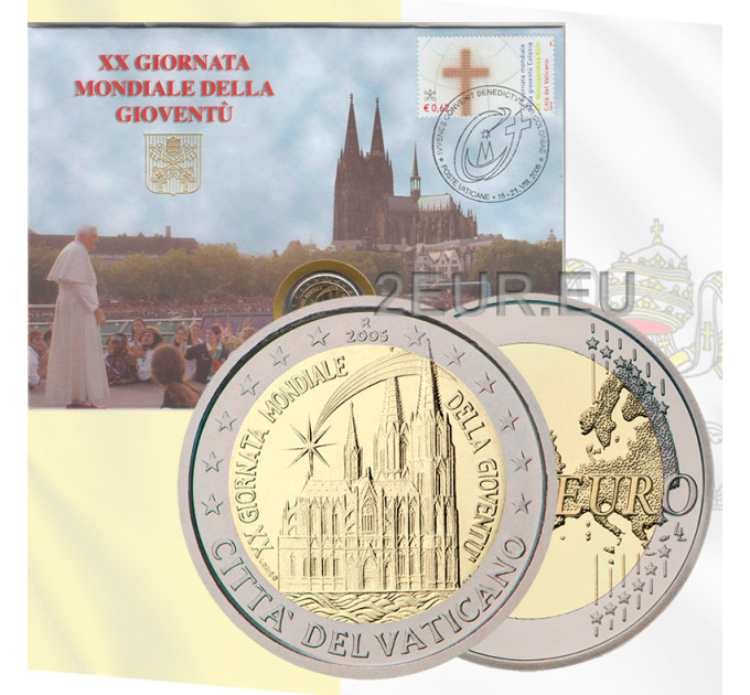 Vatican 2 euro BU 2005 - XX. World Youth Day in Cologne - Numiscover