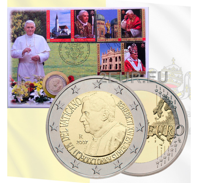 Vatican 2 euro BU 2007 - 80th Anniversary of the Birth of Pope Benedict XVI Numiscover