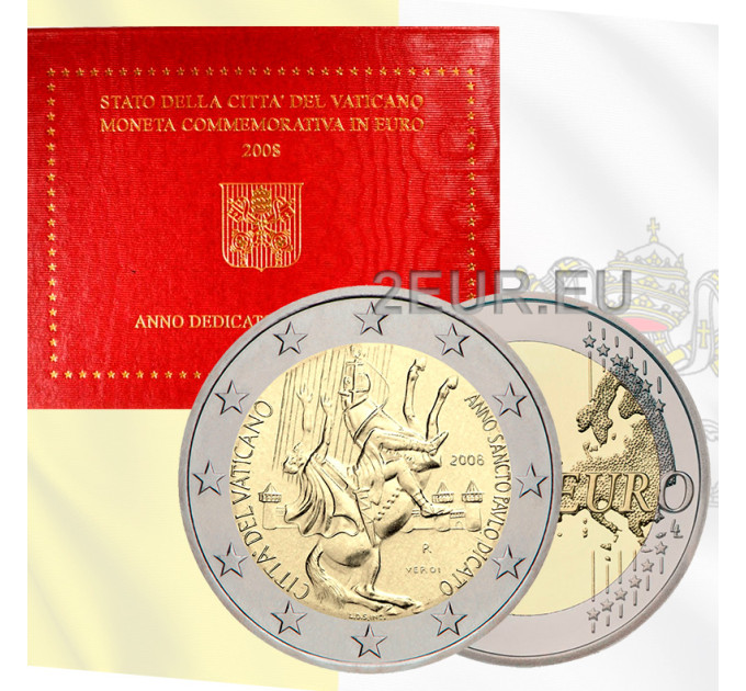 Vatican 2 euro BU 2008 - Year of Saint Paul the Apostle