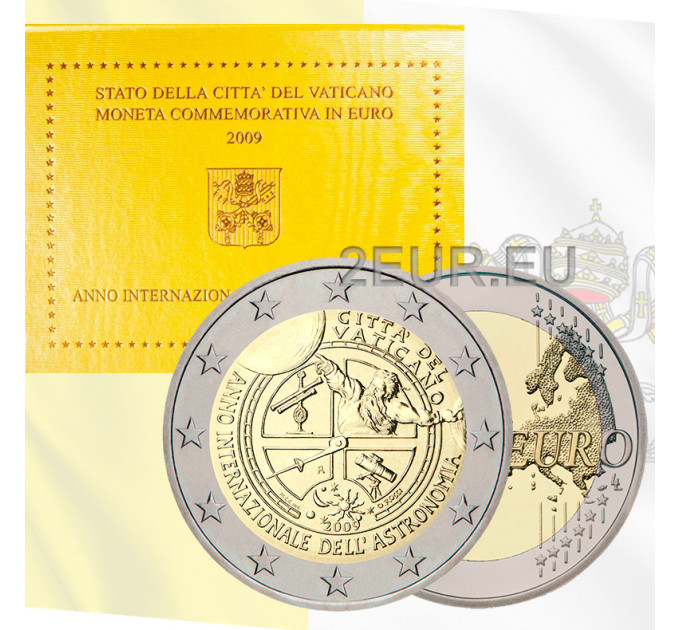 Vatican 2 euro BU 2009 - International Year of Astronomy