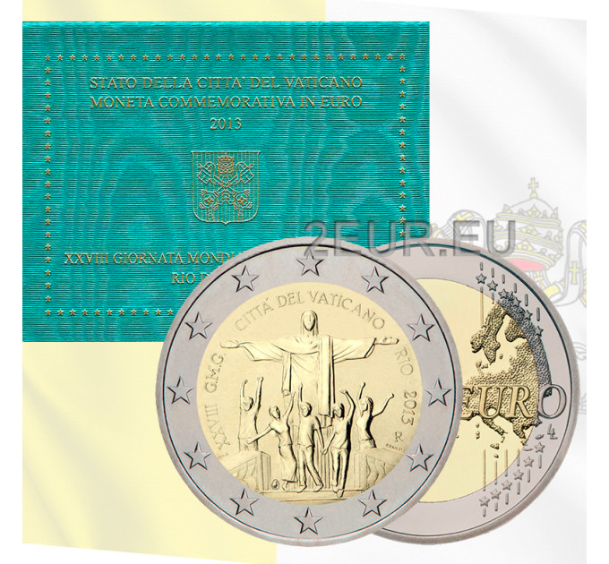 Vatican 2 euro BU 2013 - 28th World Youth Day - Rio de Janeiro