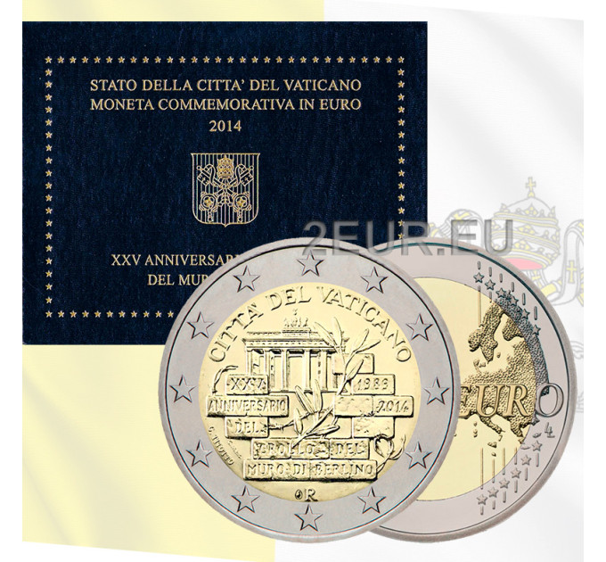 Vatican 2 euro BU 2014 - 25 Years since the Fall of the Berlin Wall