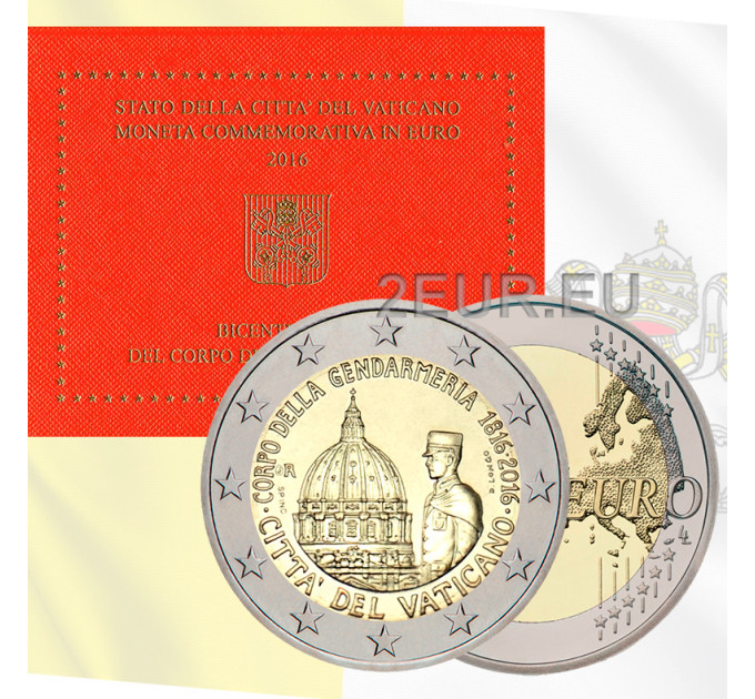 Vatican 2 euro BU 2016 - 200th Anniversary of Corps of Gendarmerie of Vatican City