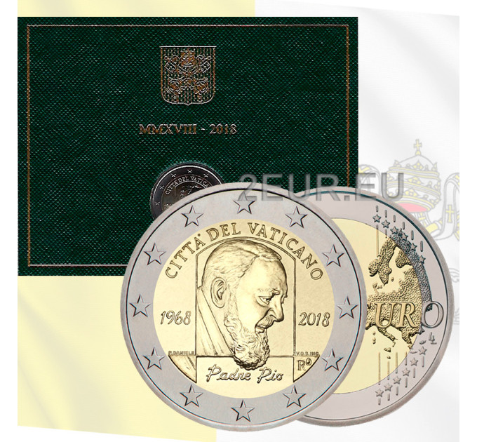 Vatican 2 euro BU 2018 - 50th Anniversary of the Death of Padre Pio