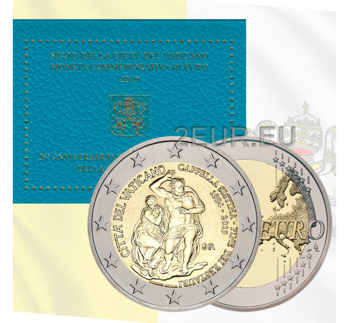 Vatican 2 euro BU 2019 - 25th Anniversary of the Restoration of the Sistine Chapel