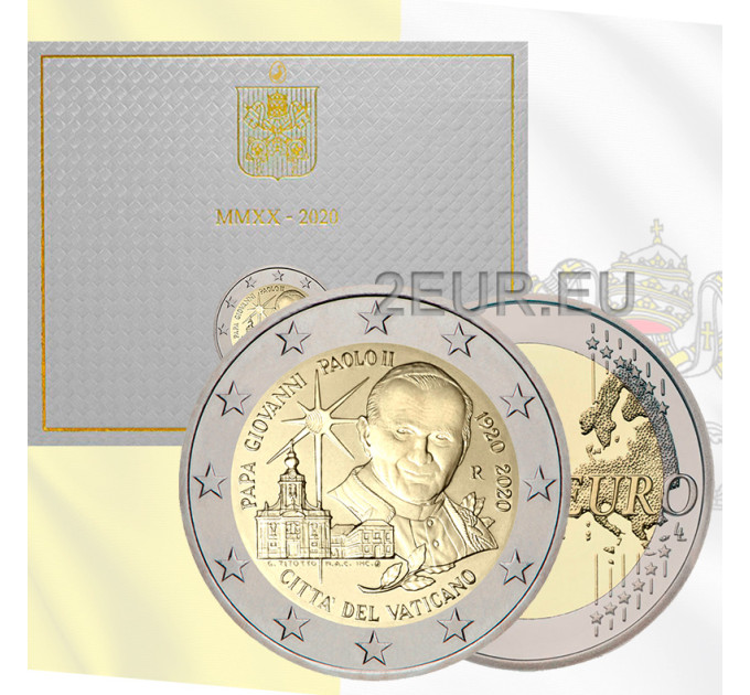 Vatican 2 euro BU 2020 - 100th Anniversary of the Birth of Pope John Paul II