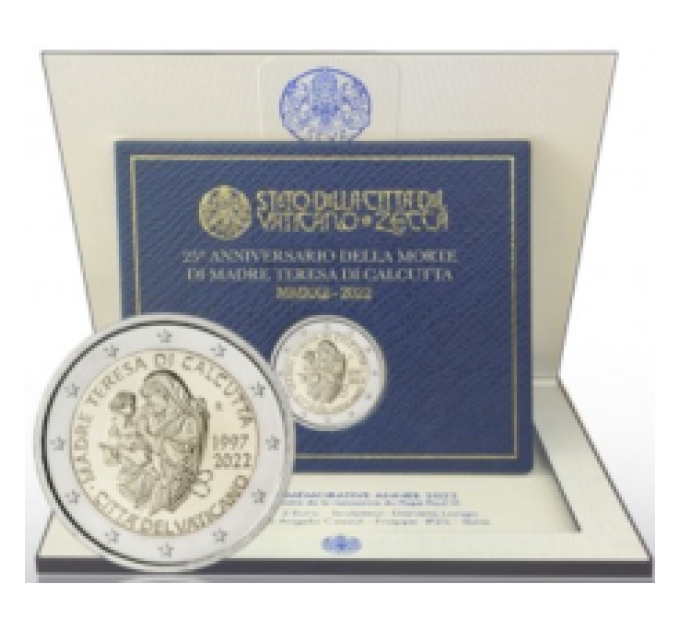 Vatican 2 euro BU 2022 - 25th Anniversary of the death of Mother Teresa of Calcutta