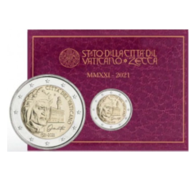 Vatican 2 euro BU 2021 - 700th Anniversary of the Death of Dante Alighieri