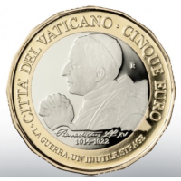 Vatikani 5 euro proof 2022 - Centenario de la muerte del Papa Benedetto XV