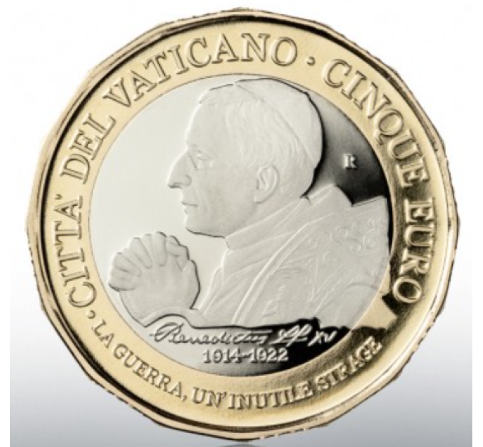 Vatican 5 euro proof 2022 - Centenary of the death of Pope Benedetto XV