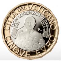 Vatikani 5 euro proof 2023 – 100 aastat Don Lorenzo Milani sünnist
