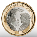Vatican 5 euro proof 2024 - 650 years since the death of Francesco Petrarch
