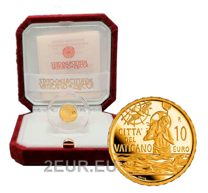 Vatican 10 euro gold proof 2021 - Baptism