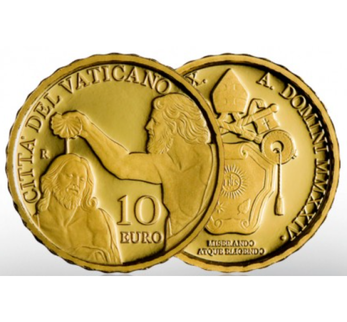 Vatican 10 euro gold proof 2024 - Baptism