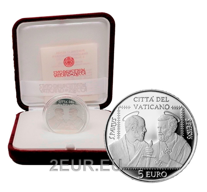 Vatican 5 euro silver proof 2021 - 50th Anniversary of the Association of St. Peter and St. Paul