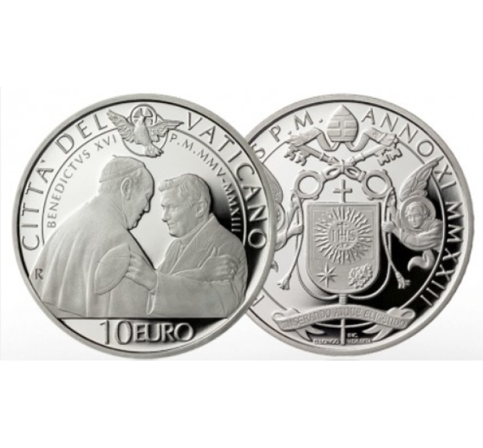 Vatican 10 euro silver proof 2023 - BENEDICT XVI