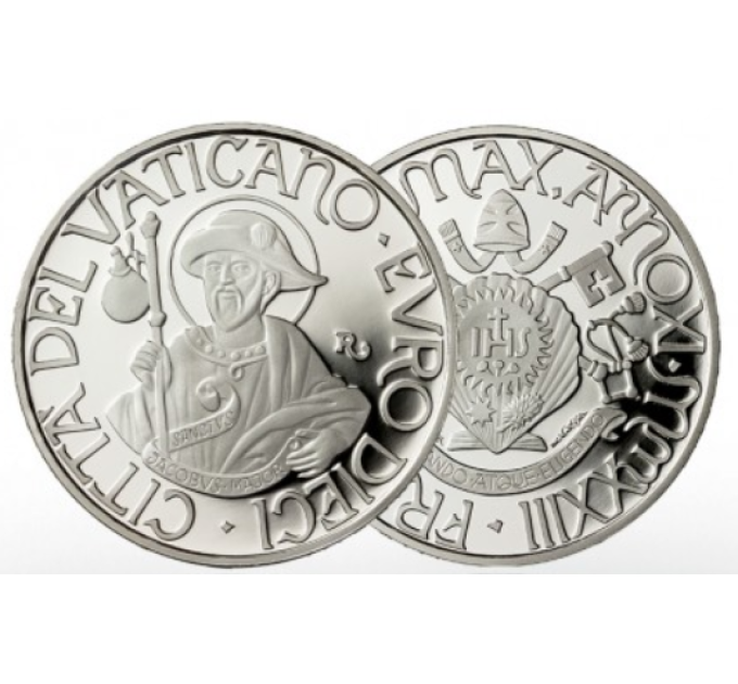 Vatican 10 euro silver proof 2023 - THE TWELVE APOSTLES: SAINT. GIACOMO MAGGIORE