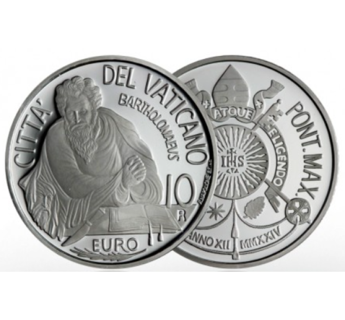 Vatican 10 euro silver proof 2024 - S. BARTOLOMEO