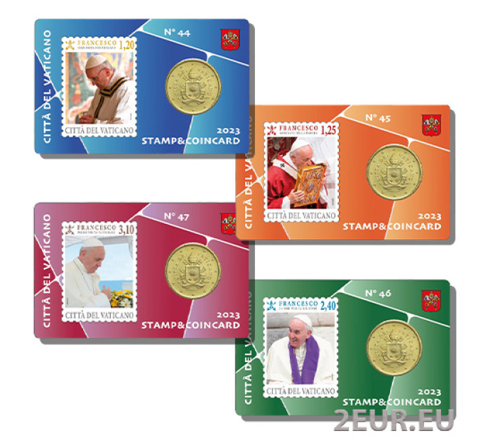 Vatican 50 cent BU + Stamp 2023