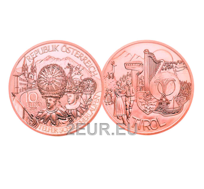 Austria 10 euro coin 2014 - Tyrol