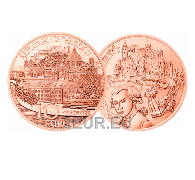 Austria 10 euro coin 2014 - Salzburg